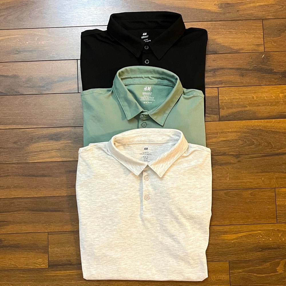 3 H&M Polo Shirts. Size M